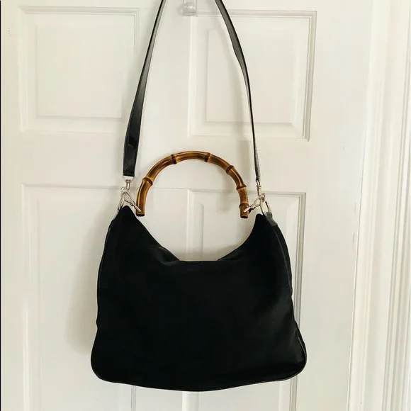 GUCCI nylon BAMBOO handle bag 🎋 - Picture 4 of 15
